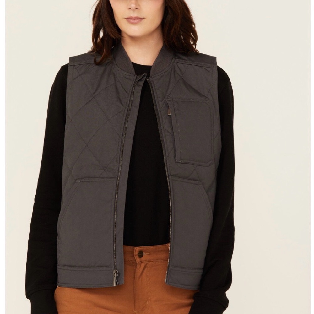 BNWT Lucky Brand Women’s Workwear Quilted Flannel Lined Vest